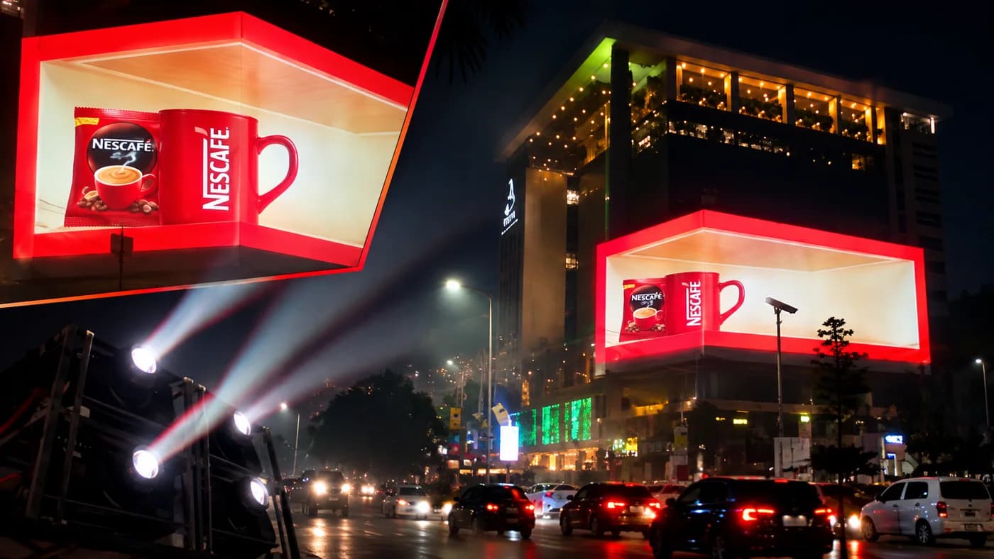 Nescafé 3D Anamorphic Billboard thumbnail